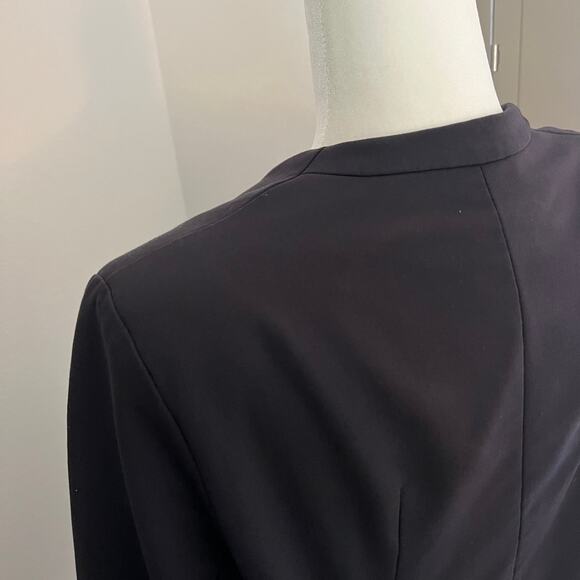 Slate & Willow Classic Collarless‎ Blazer Navy - Picture 6 of 7